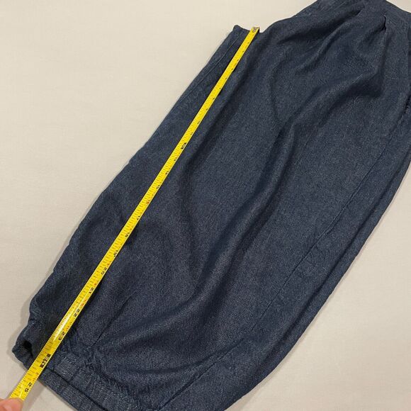 ~~ANTHROPOLOGIE Pilcro Porto 31 Pleated High Rise Tapered Jeans Dark Blue Pocket - Picture 10 of 16